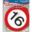 15er Partykette Verkehrsschild ZAHL 16, 12m
