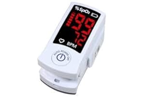 TOWER HEALTH Finger Pulse Oximeter - CE Medical Device Certified, Easy-to-Read Colour Screen Blood Oxygen Monitor, Finger Oxygen Saturation Monitor for Accurate Readings