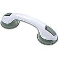 PAVITYAKSH Safe Shower Handle, 12" Super Suction Grab Bar with Dual Locking, Anti-Slip Suction Bath Tub Helping Handle Safety Balance Grab Bar Handrail Grip for Elderly Seniors Handicap Disabled