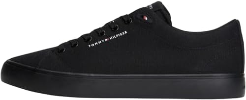 Tommy Hilfiger Uomo Sneakers Profilo Basso Harlem Core con Lacci, Nero (Black), 45