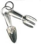 Perfectcharm Trowel And Fork Charm - Sterling Silver