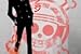 Produktbild CRIMSON CHARACTERS Magnetic Metal Poster 45X32 – Black Leg