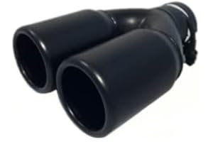 VIVOL Terminale tubo di scarico - Nero - Doppio - Diametro 45 - 60 mm