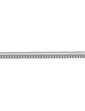 Silber 925 Sterling Silver Collier - Halskette im Stil einer Schlangenkette - B. 2 mm - L. 45 cm