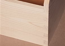 Werkzeugkiste Montagekiste Nagelkiste Holzbox 42 x 21 x 26 cm, Vollholz, NEU - 3