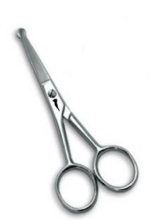 Princess Care Solo SS Straight Tip Nose and Ears Safety Scissors