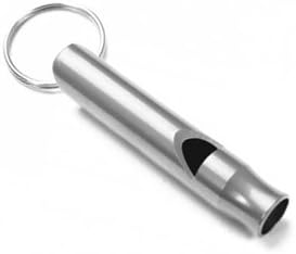 Aluminium Survival Mountain Whistle 100dB Pocket Keyring (Silver)