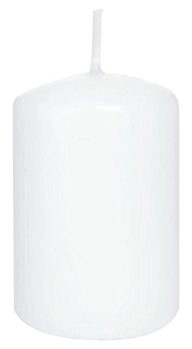 TrendLight 823006 Stumpenkerzen 60 x 40 mm 24 Stück - RAL Gütezeichen - weiss