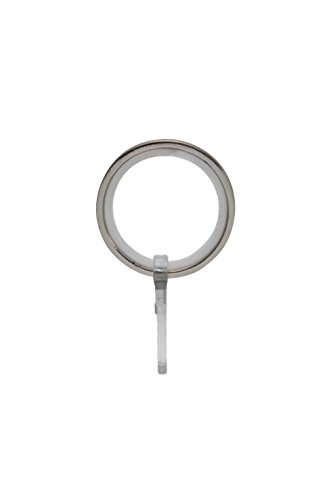 GARDUNA 20 FLACHRINGE | edelstahl-optik | Set à 20 Stück | Metall – mit Gleiteinlage | für Ø16 & Ø20mm Gardinenstangen - 3