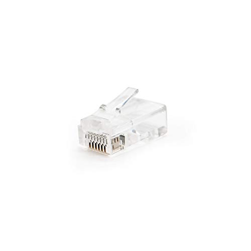 NANOCABLE 10.21.0102-50 - Conector para cable de red Ethernet RJ45, 8 hilos Cat.5e UTP, bolsa de 50 unidades