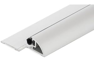 Seuil de Porte bois anodisé argent pré découpé - 1 mètre Norme PMR "Handicap" - A recouper - KLOSE BESSER