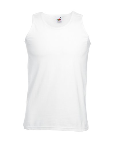 Fruit of the Loom - Camiseta Básica de Tirantes para Hombre (Grande (L)/Blanco)