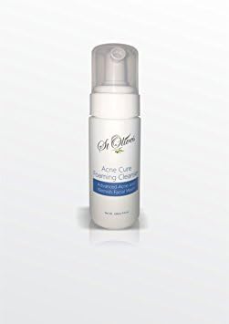Organic Acne Cure Foaming Facial Cleanser with 2% Salicylic Acid, White willow bark, Glycolic and Lactic acid. 120ml/4fl OZ