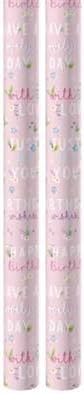 6m Children's Gift Wrapping Paper Roll 2x3m Pink with Mermaids