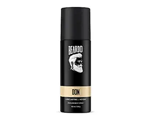 Beardo Don Perfume Body Spray, 120ml | Aquatic Woody | No Gas Deo For Men | Long Lasting Deodorant for Men | Body Spray Perfume for Men | Woody Deodrant for Men