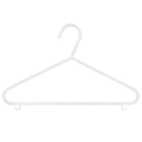 18 Kinder Kunststoff-Kleiderbügel, weiß, 29 cm Hangerworld - 3