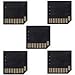 Produktbild Cablecc Mini Adapter Micro SD TF auf SD Card Kit Mini Adapter Low Profile für zusätzlichen Speicher MacBook Air/Pro/Retina, Schwarz, 5 Stück