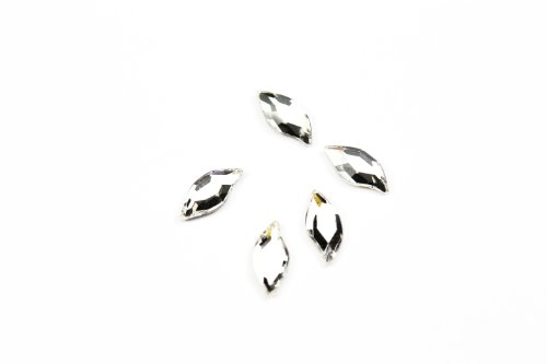 Swarovski Crystals Diamond Leaf Flat Back Article 2797 - Small Pack-Crystal Clear-8 X 4Mm-5