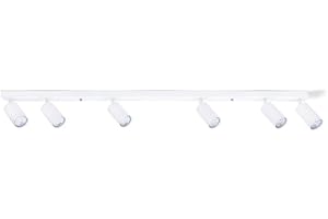 LumenTEC LED Deckenstrahler, Drehbar Deckenlampe, Wandstrahler 6-flammig, Weiß für GU10, SPOTI (6x Weiß)