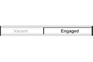 Caledonia Signs 59117 Door Slider Label, "Vacant/Engaged"