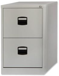 Brand New. Trexus Filing Cabinet Steel Lockable 2-Drawer W470xD622xH711mm Grey