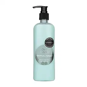 Kimirica Creme Bath Tropical Forest Body Wash - 290ml, 100% Vegan and Paraben Free, Made with White Tea, Ginkgo Biloba, Argan Oil and Enriched with Vitamin E, Pro-Vitamin B5
