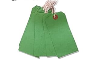 QUICK PACK SUPPLIES LTD 100 Pack - 120 x 60mm Green Coloured Strung Tags