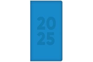 PAULSTORE 2025 Week To View Slim Diary And Fashion Diary Girls Ladies Ribbon (Metallic Snakeskin Blue)