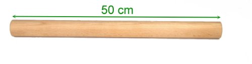 Kerafactum® – Teigroller Nudelholz Nudelholzrolle Holz Rollholz aus Buchenholz – Große Ausführung - 3