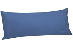 AIMANE® Long Bolster Pillowcase Cover - Body Pillow Neck Support - Orthopaedic Bolster Pillowcase Cover Nursing Pregnancy Support Long Pillowcases (Double 4.6FT, Blue)