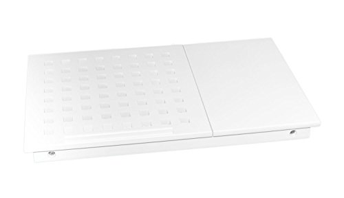 NEG Notebook-Tisch NegTray SQUARE ALEA (weiß) Laptop-Tray/Knietablett mit höhenverstellbare Füßen/Scharnier-Ablage aus Echt-Holz + Belüftung - 3