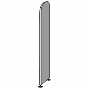 Preisvergleich Produktbild Kerkmann Abschlusswange Büroregal Dante (mit Rückwand) HxT 1900x325mm weiß