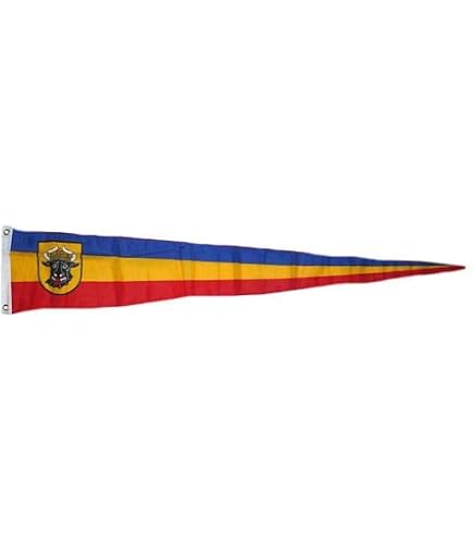 U24 Bootsflagge Mecklenburg Mit Ochsenkopf – Premiumqualität 30 X 45 Cm – Wetterfest, Lichtecht & Sonnenecht – Mit Gurtband & Strick Hissfertig