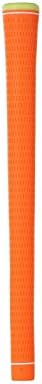 New Set Of 13 Mens Standard Golf Grips Various Colours FREE Fitting Instructions (Orange (Light Green Cap))