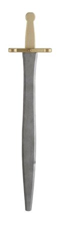 Ritterprunkschwert aus Holz ca. 65cm, anthrazit-silbrig, Parierstange golden, 409 - 2