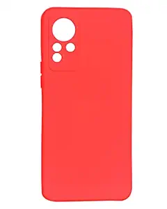 Vils Flex Pure Rubber Wrap Series Soft Silicone Grip Back Cover Case for (Infinix Note 11- Red)