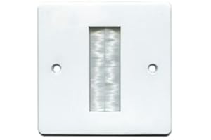 PROSIGNAL PRO SIGNAL PSG03774 White 1 Gang Vertical Brush Plate with White Brushes