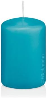 Pillar Candles Ocean Blue 120 x 60 mm, 16 candles, unscented dipped candels