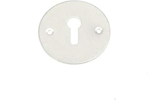 EUROART Round Face Fix Escutcheon Key Profile 50mm (50mm, Satin Chrome)
