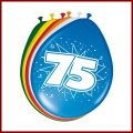 75 Geburtstag Deko Luftballon Ballons mit Zahl 75 Farbmix Dekoration zum 75er Geburtstag Party oder andere Anlässe 8 Stück