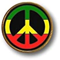 Pin's Metal Motard Rasta Reggae Peace Love - Badge 2cm Fermoir Papillon