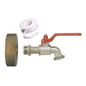 Boutté R1000L-KIT-R15 Kit adaptateur de cuve 1000l ø60 + robinet 1/4 tour 15x21 nez 20x27, Multicolore