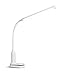 Produktbild MS.REIA LED Tischleuchte Spiral Clip Lesen Beleuchtung Flexible Schwanenhals Eye-Care-Schreibtischlampe für Auto Home Office Nacht Arbeit Notenständer USB-Ladeanschluss Weiß