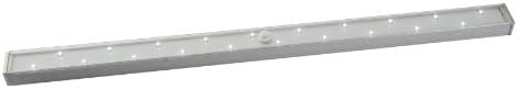 Naeve Leuchten 4069516 Plastic LED Strip Light for Shelving - with Motion Sensor and Magnetic Mount - Grey - White Light - 20x LED - 0.75 W - 5X AAA Batteries - 1.5 V - 50 x 3 x 1.8 cm