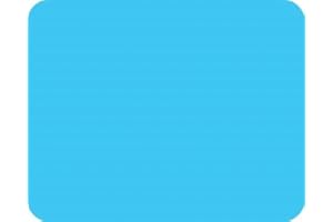 PEARL GLASS Medium Glass Worktop Saver - Light Blue - 40 x 30cm