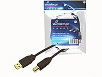 MEDIARANGE Printer Cable - USB-Kabel - USB Typ A, 4-polig (M), MRCS101