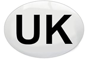 Simply Auto ST32 Magnetic UK Plate, Black & White