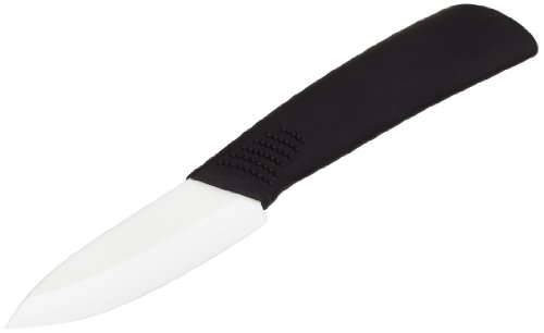 Axentia 200890 Keramikmesser 80 mm Klinge mit Softgriff
