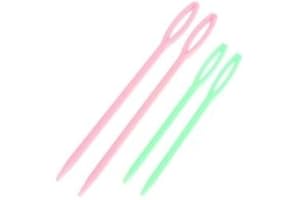 BI2L 4 AIGUILLES EN PLASTIQUE POUR LAINE LONGUEUR 2 X 7CM ET 2 X 9CM