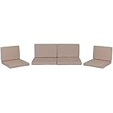 Cojin Conjunto de grupos de ratán jardín Mónaco beige claro 8 amortiguador 100% poliéster con cremalleras impermeables cubierta extraíble